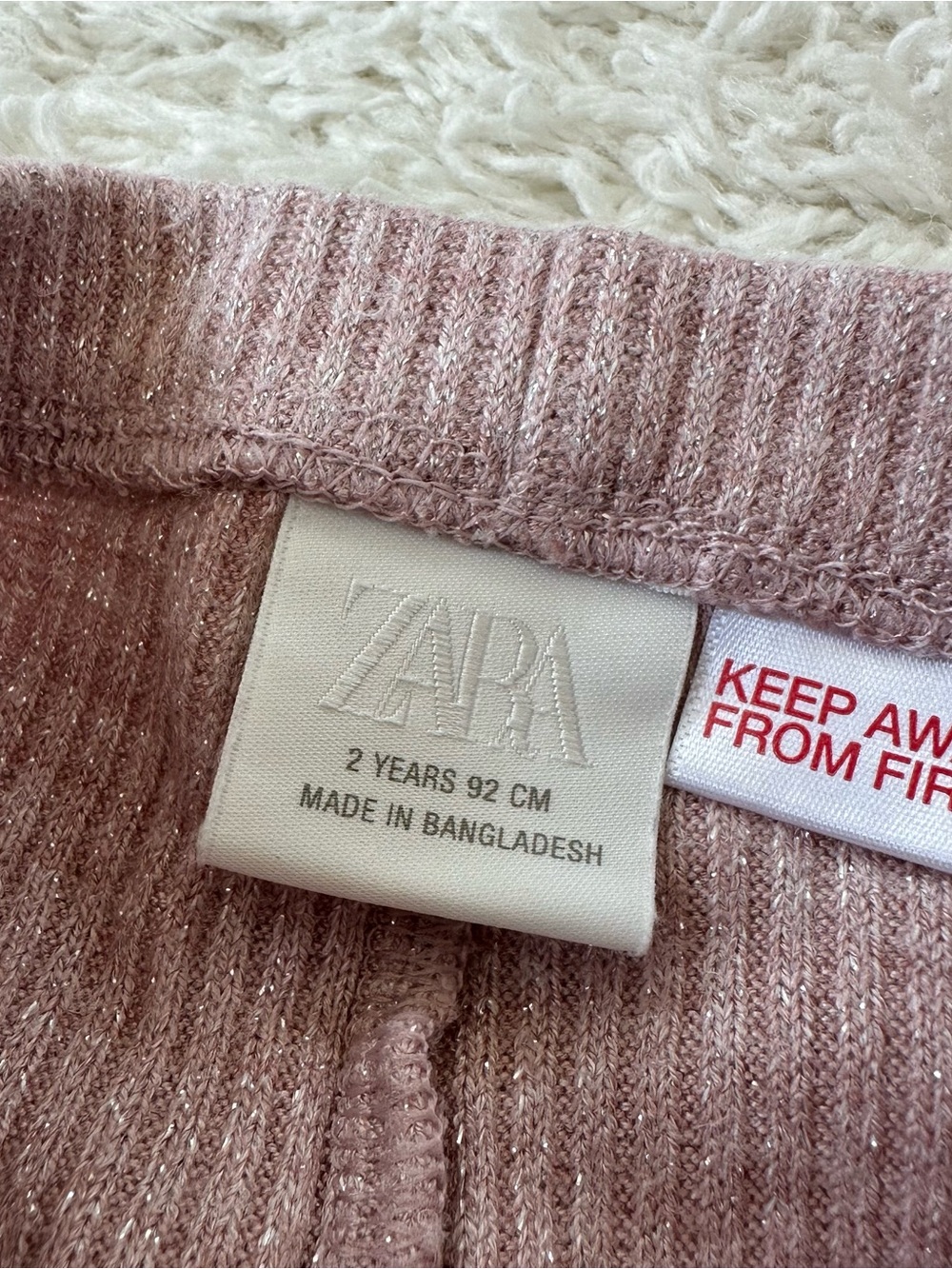 Zara Pink Ribbed Sparkle Set - Picture 3 of 7